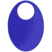 Pendentif ovale en acrylique transparent 45x32 mm - Bleu roi x1
