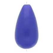 Perle poire en résine opaque 26x14 mm - Bleu foncé x1