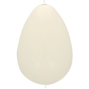 Perle poire en résine opaque 31x22 mm - Ecru x1