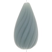 Perle poire torsadée en résine opaque 26x14 mm - Celadon x1|raw }}