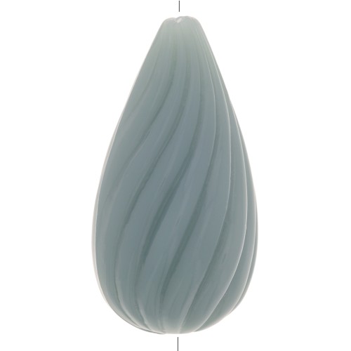 Perle poire torsadée en résine opaque 26x14 mm - Celadon x1