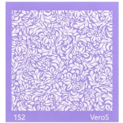 Silk Screen VeroS pour pâte polymère 90x90 mm - Motif floral 3 n°152 x1