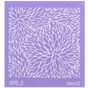 Silk Screen VeroS pour pâte polymère 90x90 mm - Motif fleurs 1 n°070_3 x1