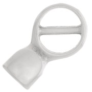 Fermoir boucle en métal pour cordon plat 5 mm - Placage Argent fin vieilli x1