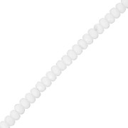Perles rondelles facettées 4x2.5 mm - Opaque White x12.5cm|raw }}
