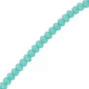Perles rondelles facettées 4x2.5 mm - Green Turquoise x12.5cm