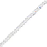 Perles rondelles facettées 4x2.5 mm - Crystal AB x12.5cm