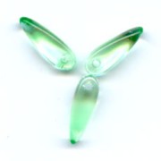 Dagues en verre 3x11 mm Peridot x50