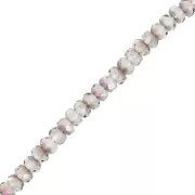 Perles rondelles facettées 4x2.5 mm - Crystal Azzuro x12.5cm