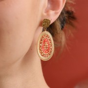 Perles rondelles facettées 4x2.5 mm - Luster Rose x12.5cm