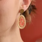 Perles rondelles facettées 4x2.5 mm - Luster Rose x12.5cm