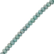 Perles rondelles facettées 4x2.5mm - Jade Terracotta Red x12.5cm