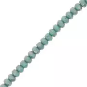 Perles rondelles facettées 4x2.5mm - Jade Terracotta Red x12.5cm