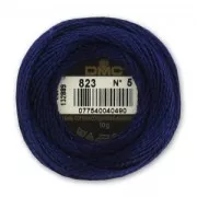 Coton perlé DMC  n°5 Navy Blue (823) x45m