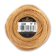 Coton perlé DMC  n°5 Light Brown (436) x45m