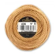 Coton perlé DMC  n°5 Light Brown (436) x45m