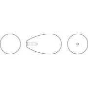 Nacrée PureCrystal semi-percée 5816 15x8 mm Light Grey Pearl x1