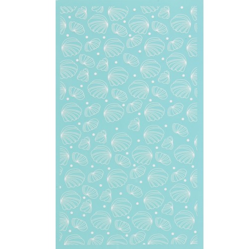 Silk Screen pour Pâte polymère 80x140 mm - Motif coquillages 1 x1