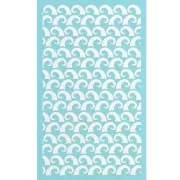 Silk Screen pour Pâte polymère 80x140 mm - Motif vagues x1