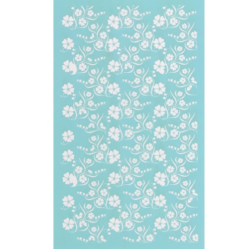 Silk Screen pour Pâte polymère 80x140 mm - Motif fleurs des îles x1