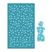 Silk Screen pour Pâte polymère 80x140 mm - Motif petites plumes x1