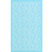 Silk Screen pour Pâte polymère 80x140 mm - Motif vagues 1 x1