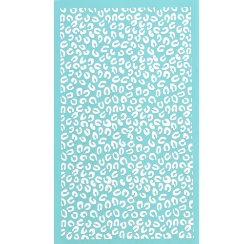 Silk Screen pour Pâte polymère 80x140 mm - Motif léopard x1
