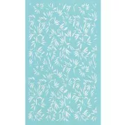 Silk Screen pour Pâte polymère 80x140 mm - Motif feuilles de bambou x1