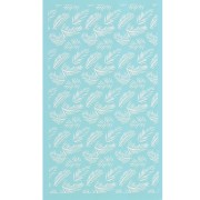 Silk Screen pour Pâte polymère 80x140 mm - Motif feuilles de palmier x1