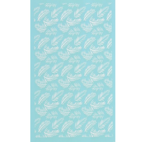 Silk Screen pour Pâte polymère 80x140 mm - Motif feuilles de palmier x1