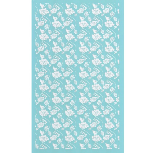 Silk Screen pour Pâte polymère 80x140 mm - Motif fleurs x1