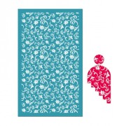 Silk Screen pour Pâte polymère 80x140 mm - Motif arabesques x1
