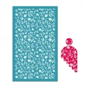 Silk Screen pour Pâte polymère 80x140 mm - Motif arabesques x1