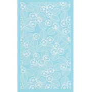 Silk Screen pour Pâte polymère 80x140 mm - Motif feuilles et fleurs x1|raw }}