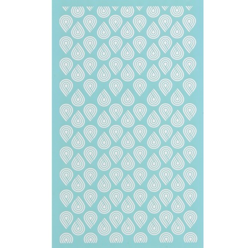 Silk Screen pour Pâte polymère 80x140 mm - Motif gouttes x1