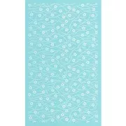 Silk Screen pour Pâte polymère 80x140 mm - Motif petites fleurs x1