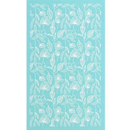 Silk Screen pour Pâte polymère 80x140 mm - Motif feuillage x1