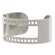 Bague réglable pour tissage Delica 15/0 - T52 à T60 - Acier inoxydable 316L x1|raw }}