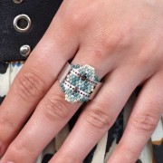 Bague réglable pour tissage Delica 15/0 - T52 à T60 - Acier inoxydable 316L x1