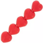 Perles coeurs 6x6.5 mm - Opaque Light Red x10g