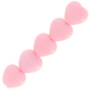 Perles coeurs 6x6.5 mm - Opaque Pink x10g