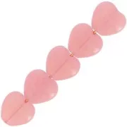 Perles coeurs 6x6.5 mm - Milky Pink x10g