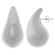 Boucles d'oreilles goutte bombée 39x21 mm - Acier inoxydable 304 x2|raw }}