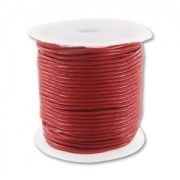 Cordon cuir 3 mm Rouge x 25 m