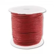 Cordon cuir 3 mm Rouge x 25 m
