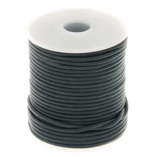 Cordon cuir 2 mm Bleu Nuit x 25 m