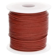 Cordon cuir 1 mm - Rouge Bordeaux x 25 m