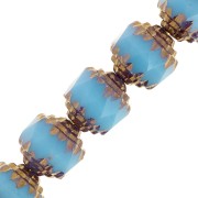 Facettes Antiques  8 mm Turquoise Dark Bronze x10