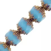 Facettes Antiques  8 mm Turquoise Dark Bronze x10