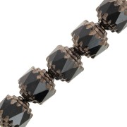 Facettes Antiques  8 mm Jet Dark Bronze x10|raw }}